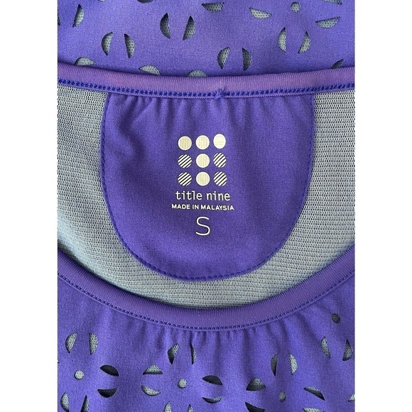 Title Nine Nimblene Illusion Eyelet Purple & Blue Tank Dress | Small - Picture 2 of 10